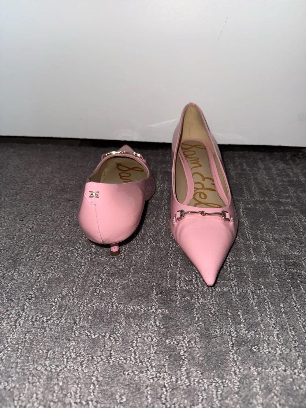 Sam Edelman Pink Patent Pointed Toe Heels